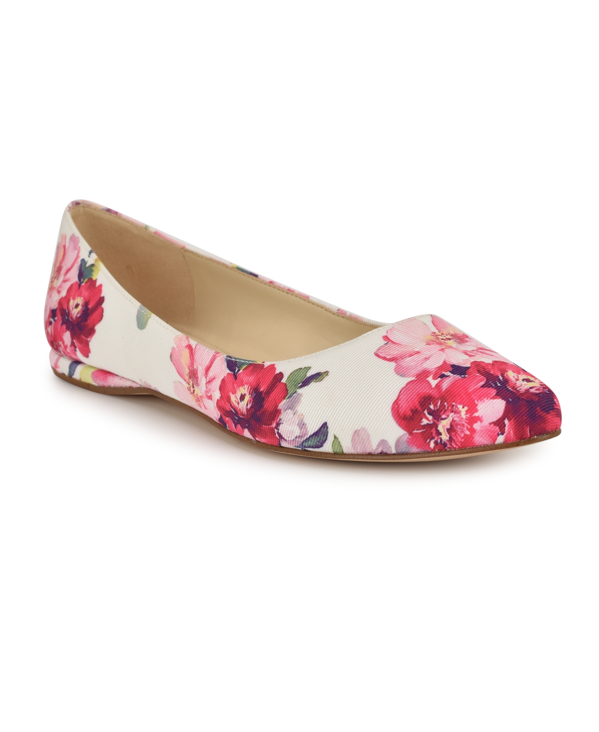 Shop Nine West Women's Speakup Slip-on Flats In Pink Tea Party Floral