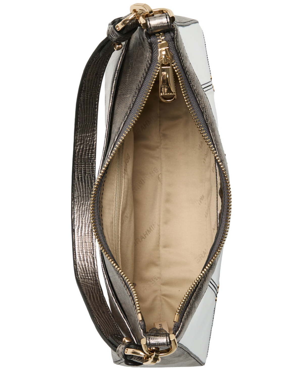 Brahmin EsmeTamar Small Leather Shoulder Bag - Chrome