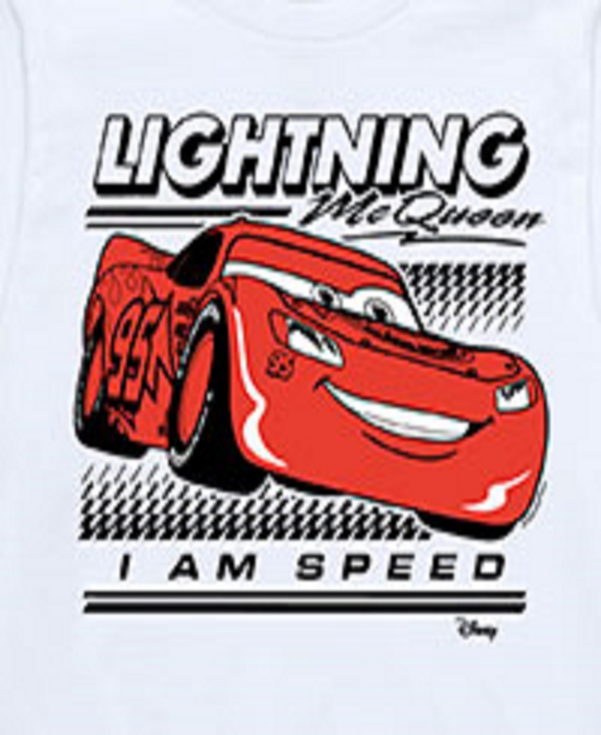 Hybrid Big Boys Cars Lightning Mcqueen Graphic Tee In White