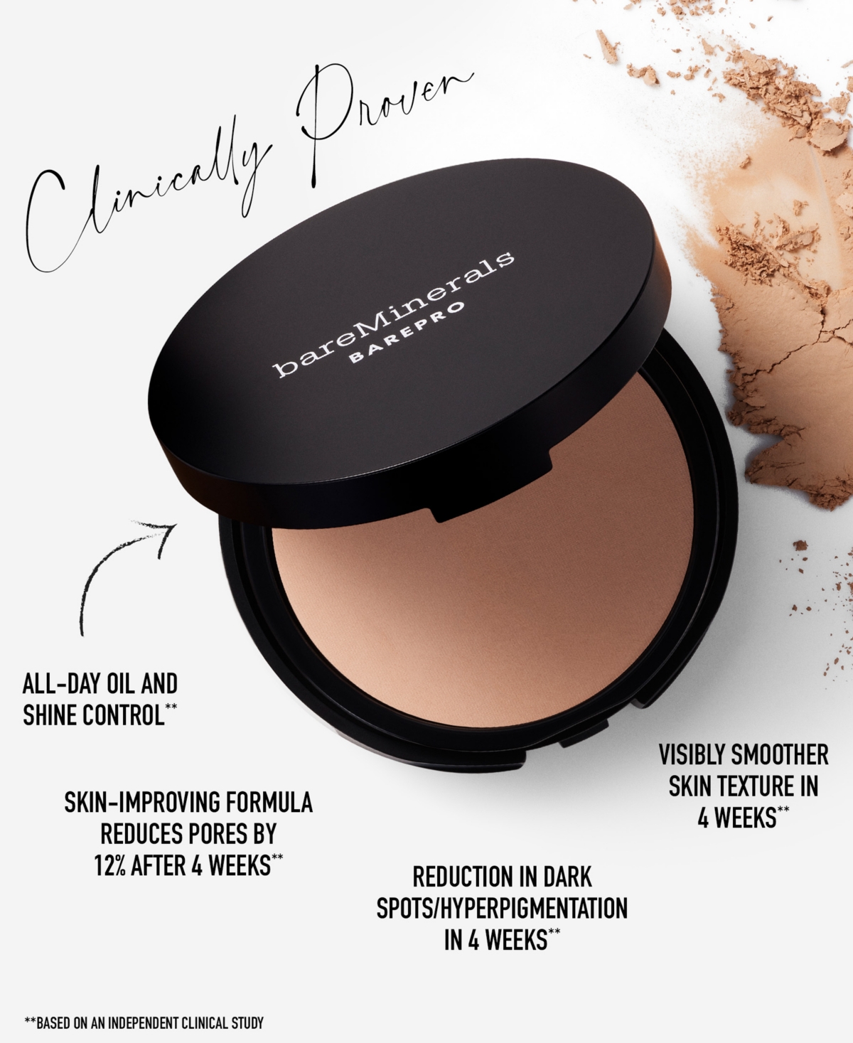 Bareminerals Barepro 24hr Skin Perfecting Powder Foundation In Deep 55 Neutral