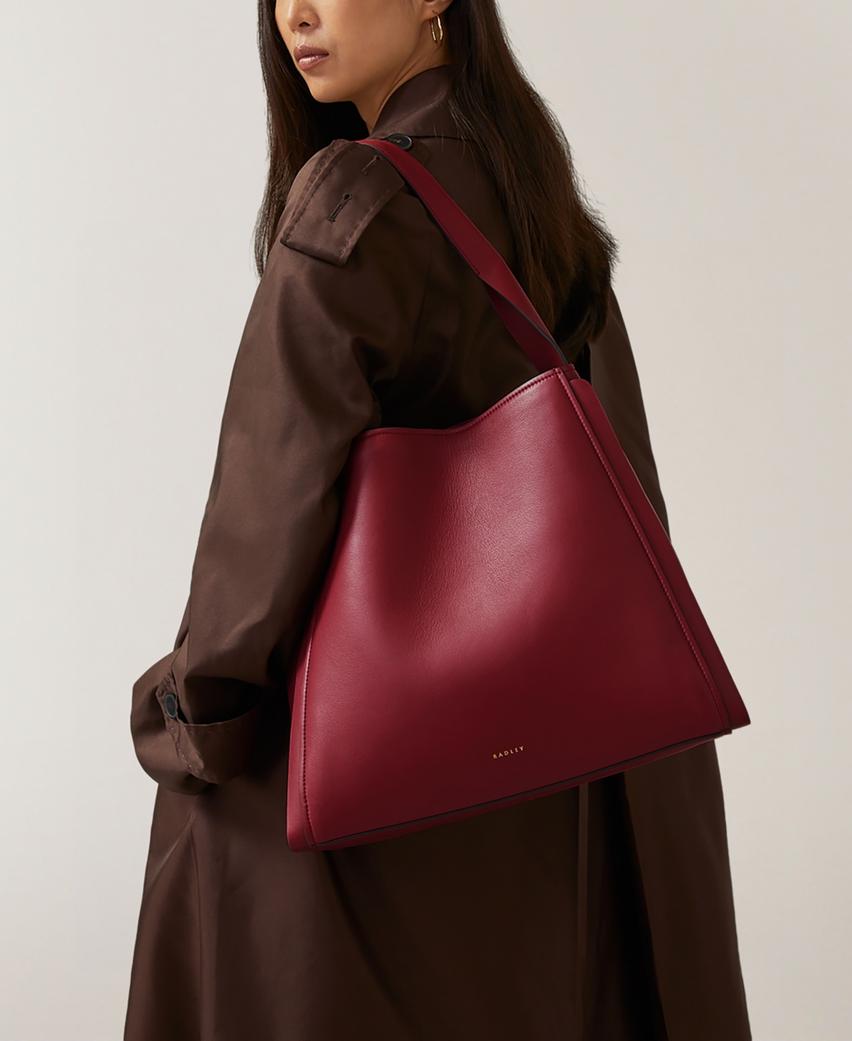 Radley London Belgrave Open Top Shoulder Bag In Cranberry