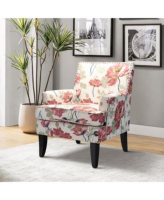 Herrera Classic Upholstered Armchair with Nail Head Trim