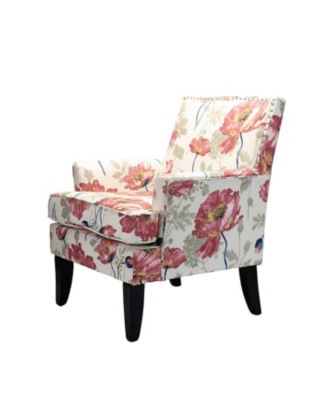 Herrera Classic Upholstered Armchair with Nail Head Trim
