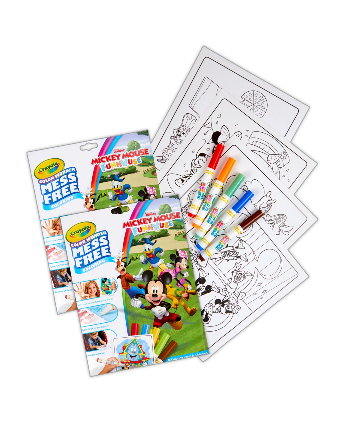 Color Wonder Mickey Coloring Pad and Markers, Pack of 2 - Assorted