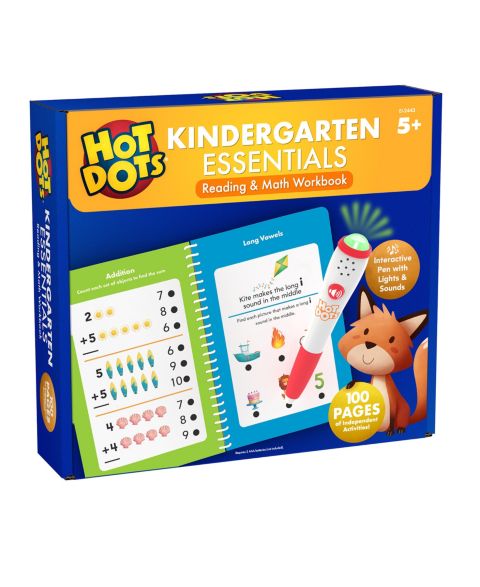 Детские игрушки Educational Insights Hot Dots Kindergarten Essentials Reading and Math 2-Piece Interactive Book, Ages 5+