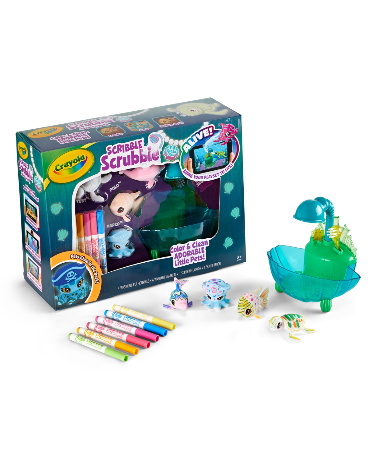 Crayola Scribble Scrubbie Ocean Pets Glow Lagoon