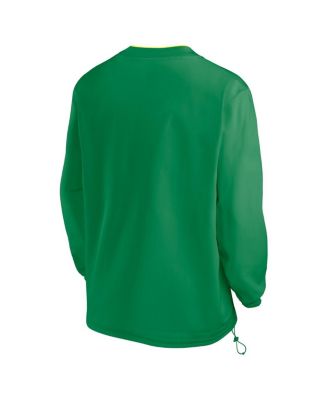 Men's Green Oregon Ducks 2024 Sideline Pullover Wind shirt