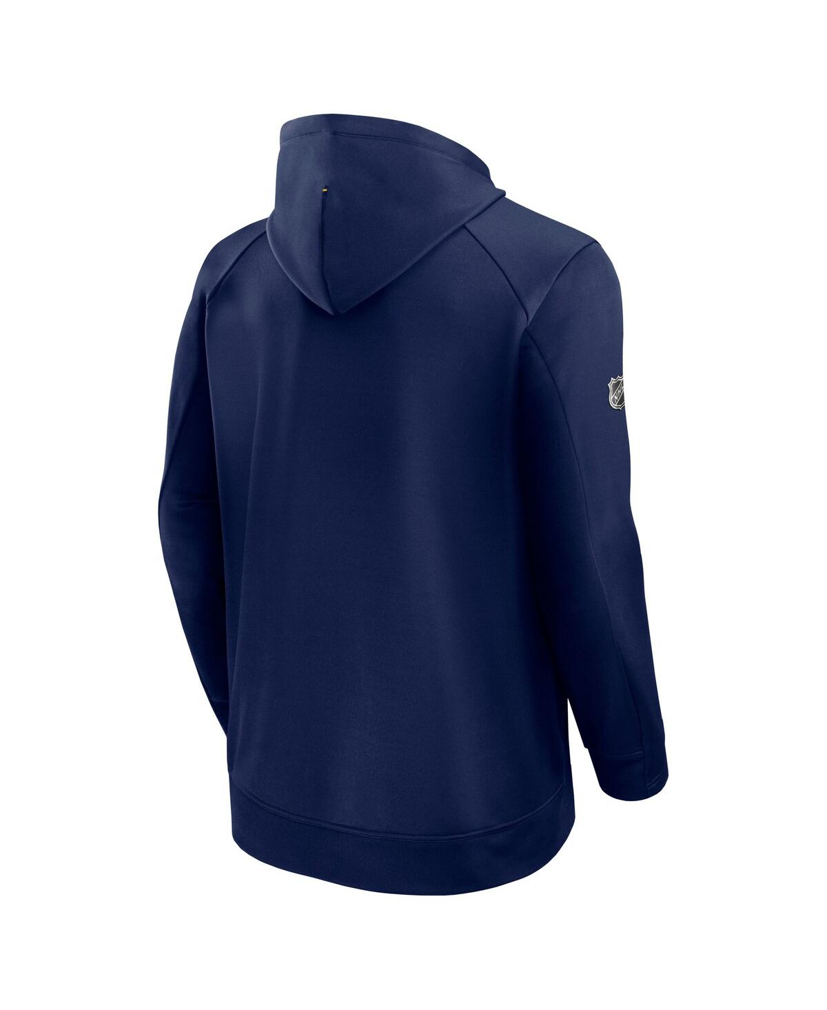 Fanatics Men's Navy Nashville Predators Authentic Pro Rink Fleece Pullover Hoodie In Navy