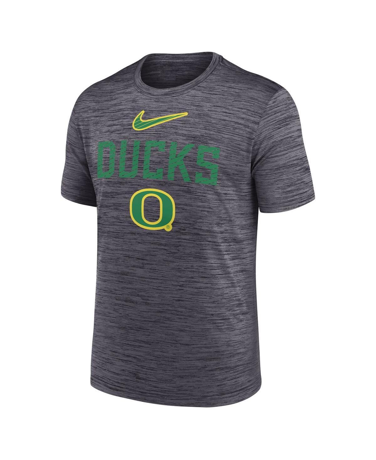Nike Men's Black Oregon Ducks Campus Slant Velocity Performance T-shirt In Black