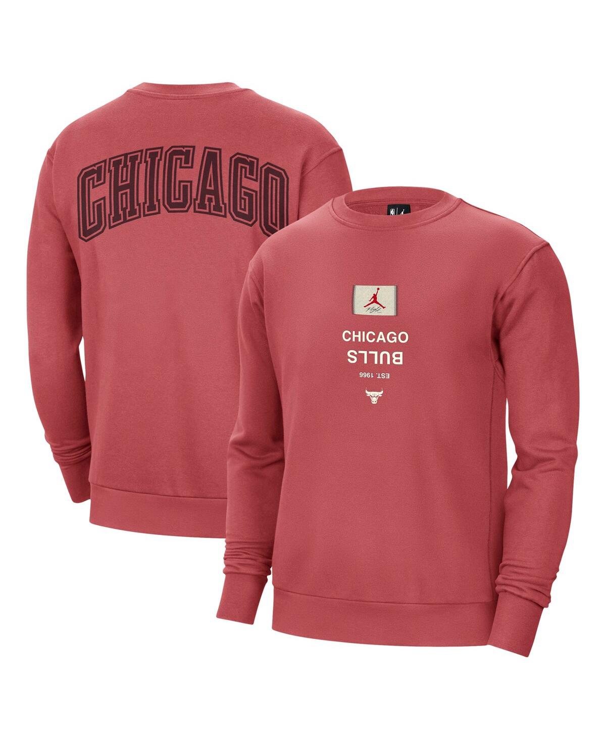 Jordan Men's Red Chicago Bulls Courtside Statement Edition Heavyweight Pullover Sweatshirt
