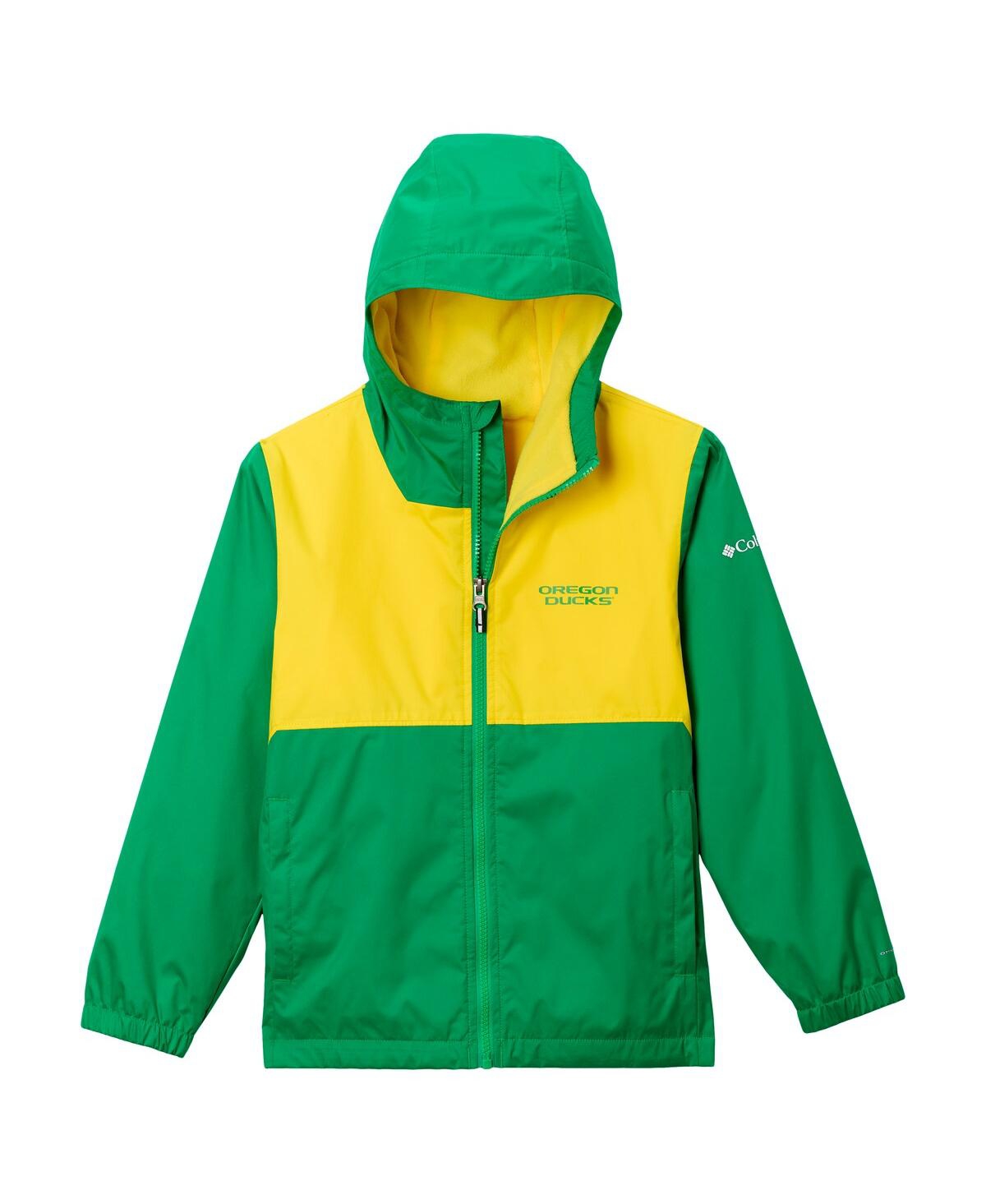 Columbia Big Boys and GirlsOregon Ducks Rainy Fields Lined Hoodie Full-Zip Jacket - Green