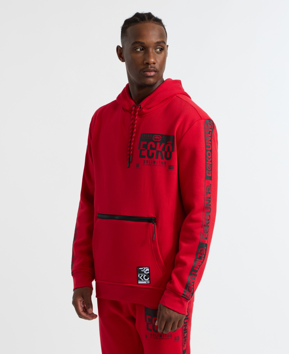 Shop Ecko Unltd Men's Truss Zip Hoodie In True Red