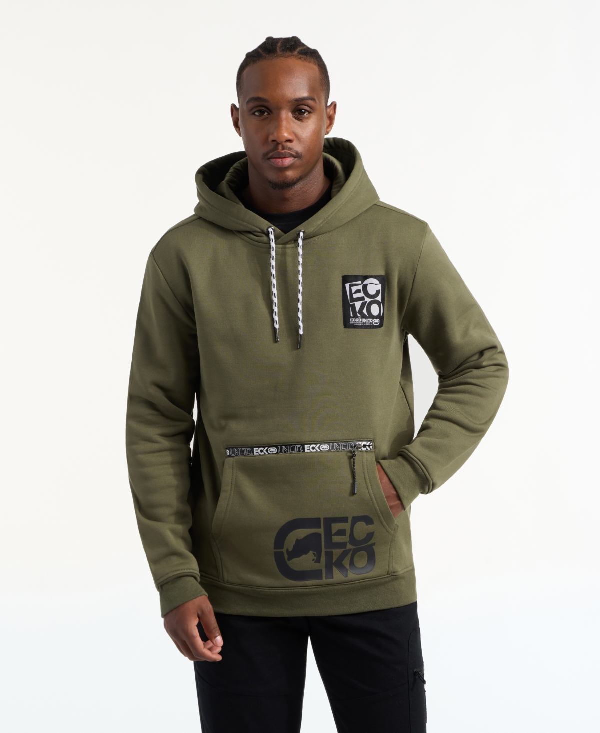Ecko Unltd Men's Easygoing Hoodie In Olive
