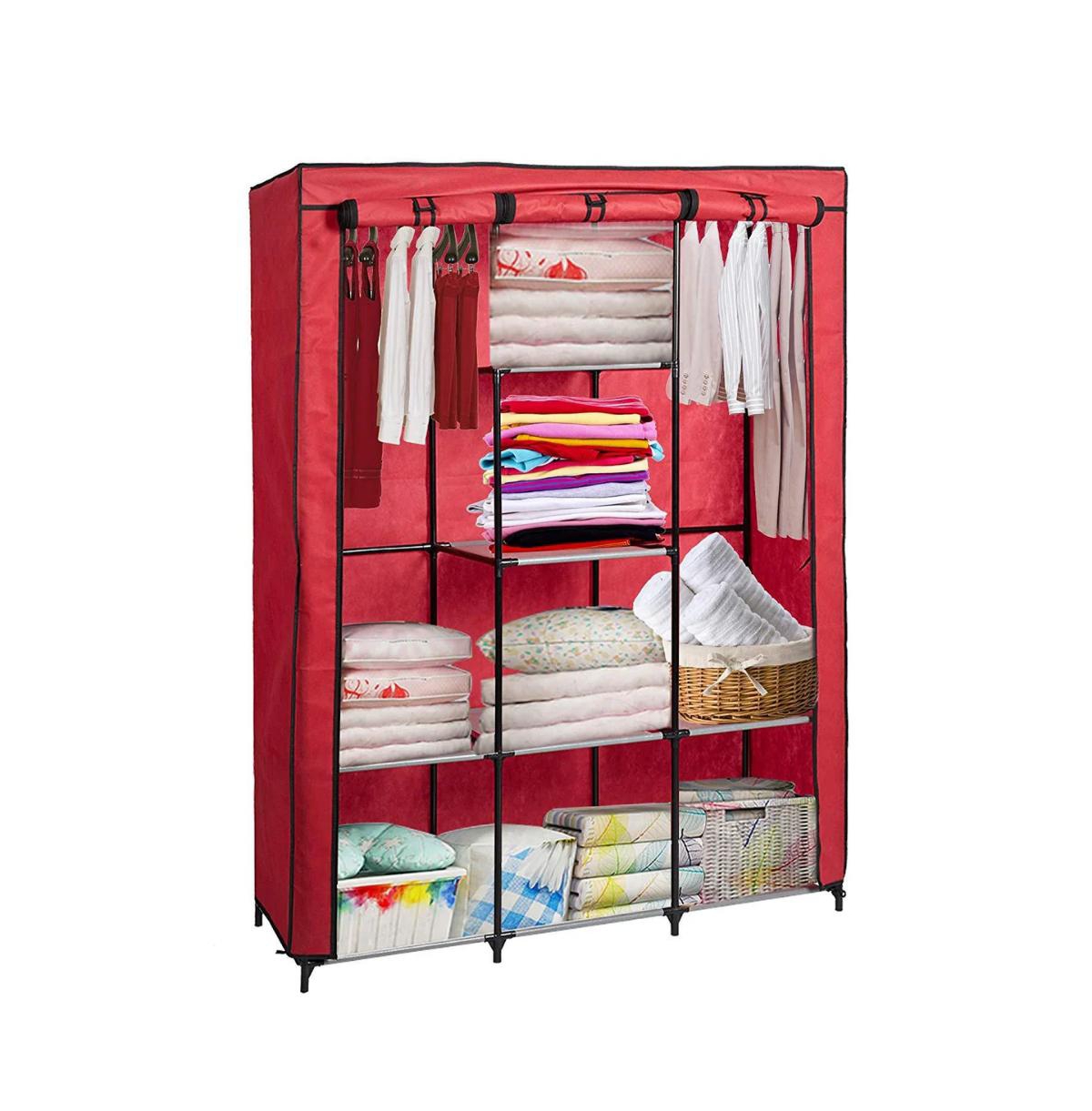 Slickblue Free-Standing Portable Clothes Closet – Durable Non-Woven Fabric for Organized Storage