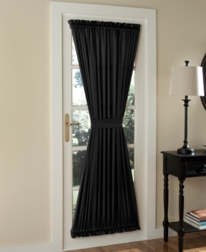 Sun Zero Grant 54" X 72" Door Curtain Panel In Black