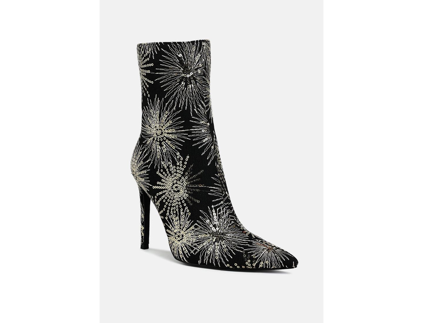 Женские ботинки London Rag Oleander Sequin Embellished Stiletto, цвет: Чёрный — фото 1