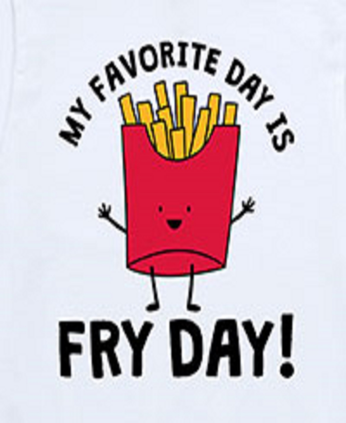 Hybrid Big Boys Favorite Day Fry Day Graphic Tee In White
