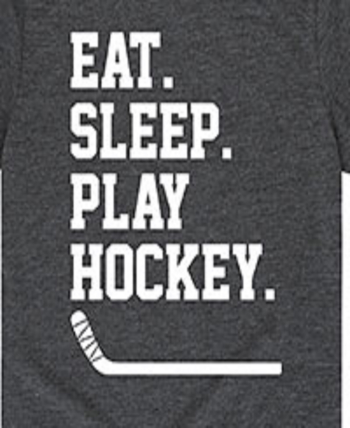 Hybrid Big Boys Eat Sleep Play Hockey Graphic Tee In Grey
