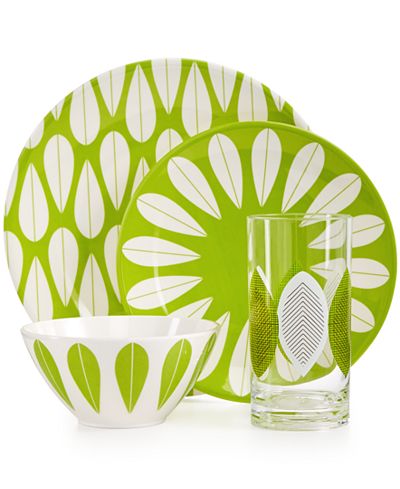 Dansk The Burbs Collection Melamine Grass Green Dinnerware Collection