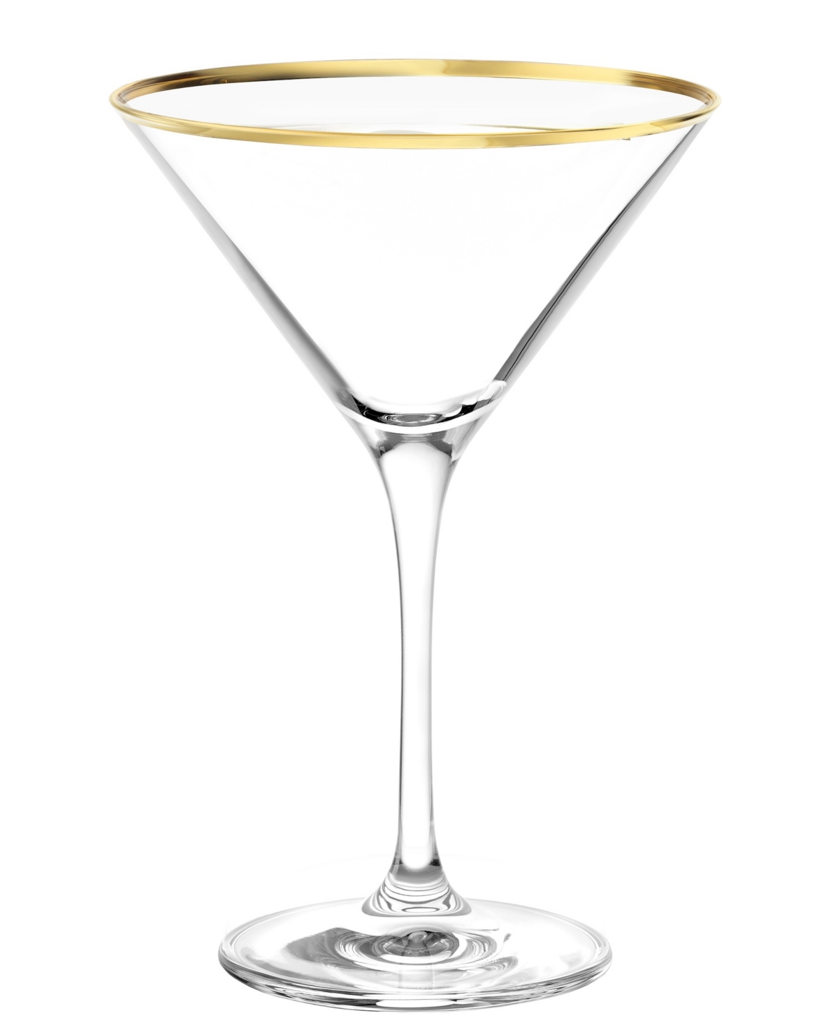 Stolzle Lausitz Cabaret Martini Glasses, Set Of 4 In Crystal With Gold Rim