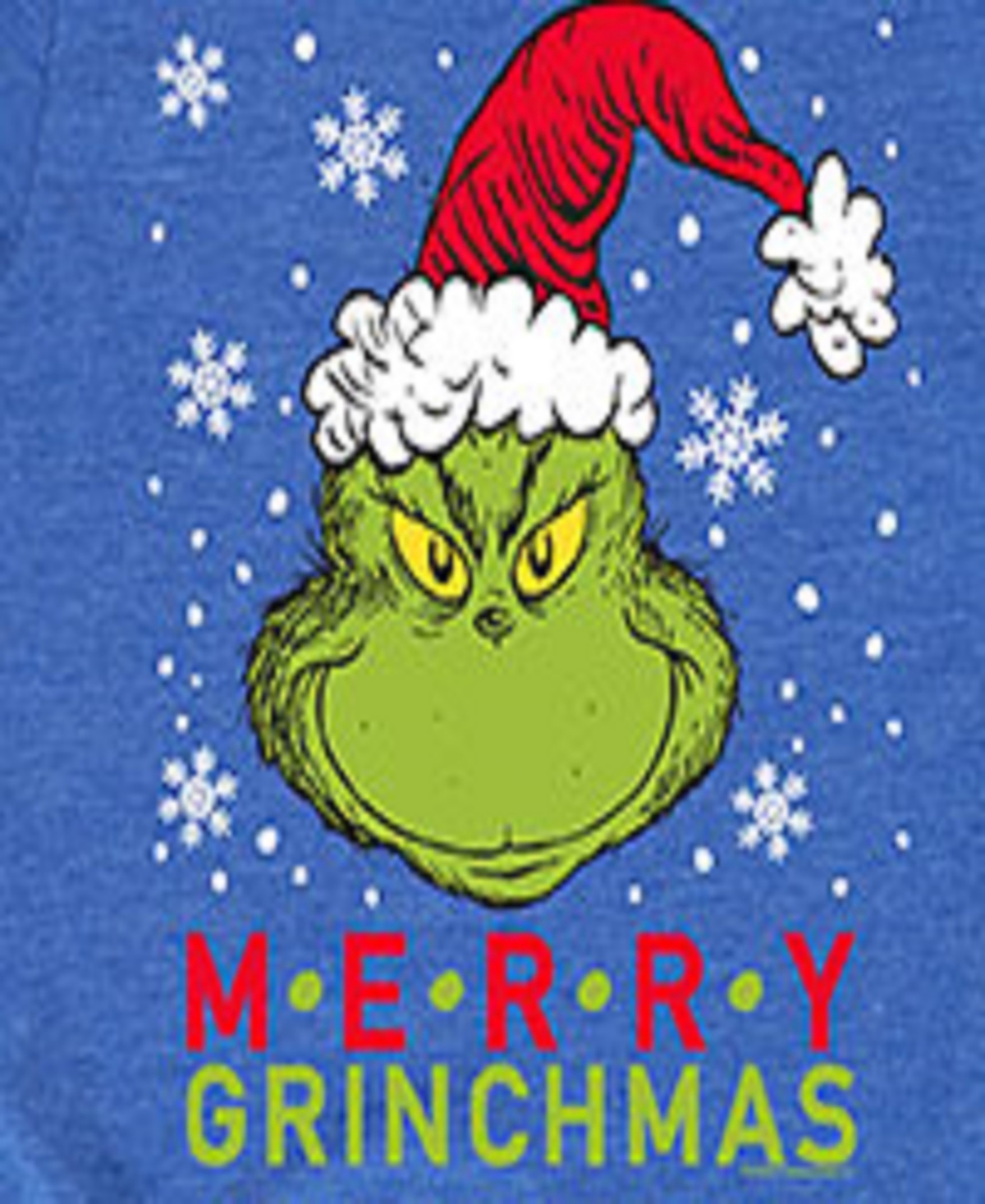 Hybrid Big Boys The Grinch Merry Grinchmas Graphic Tee In Blue