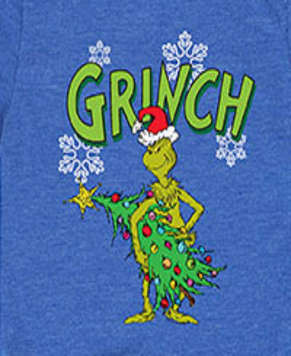 Hybrid Big Boys The Grinch Tree Graphic Tee In Blue