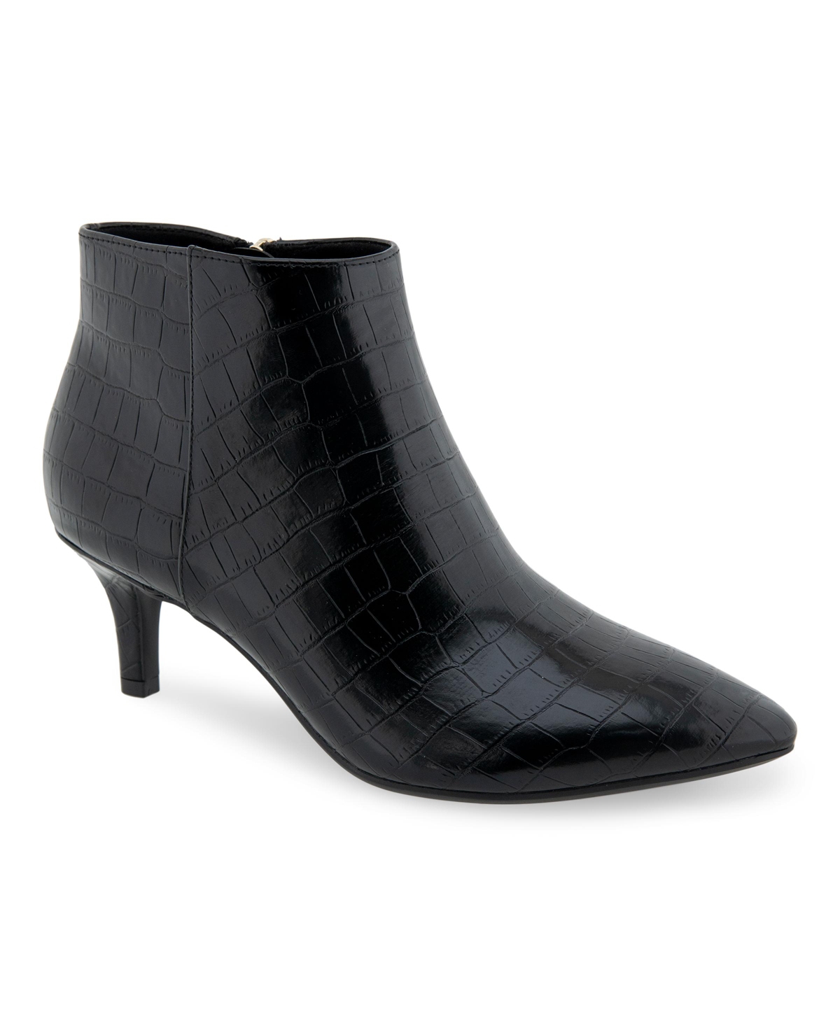 AEROSOLES EDITH ANKLE MID HEEL BOOTIES 