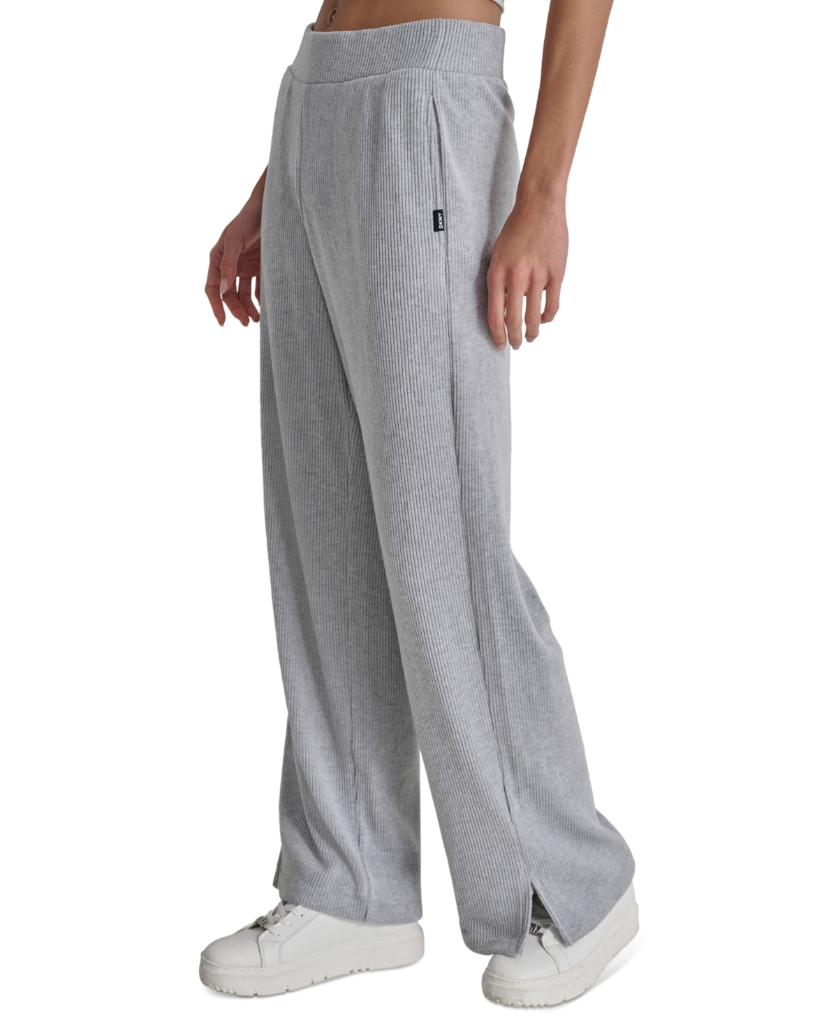 Dkny Women's Brushed Rib-Knit Straight-Leg Pants