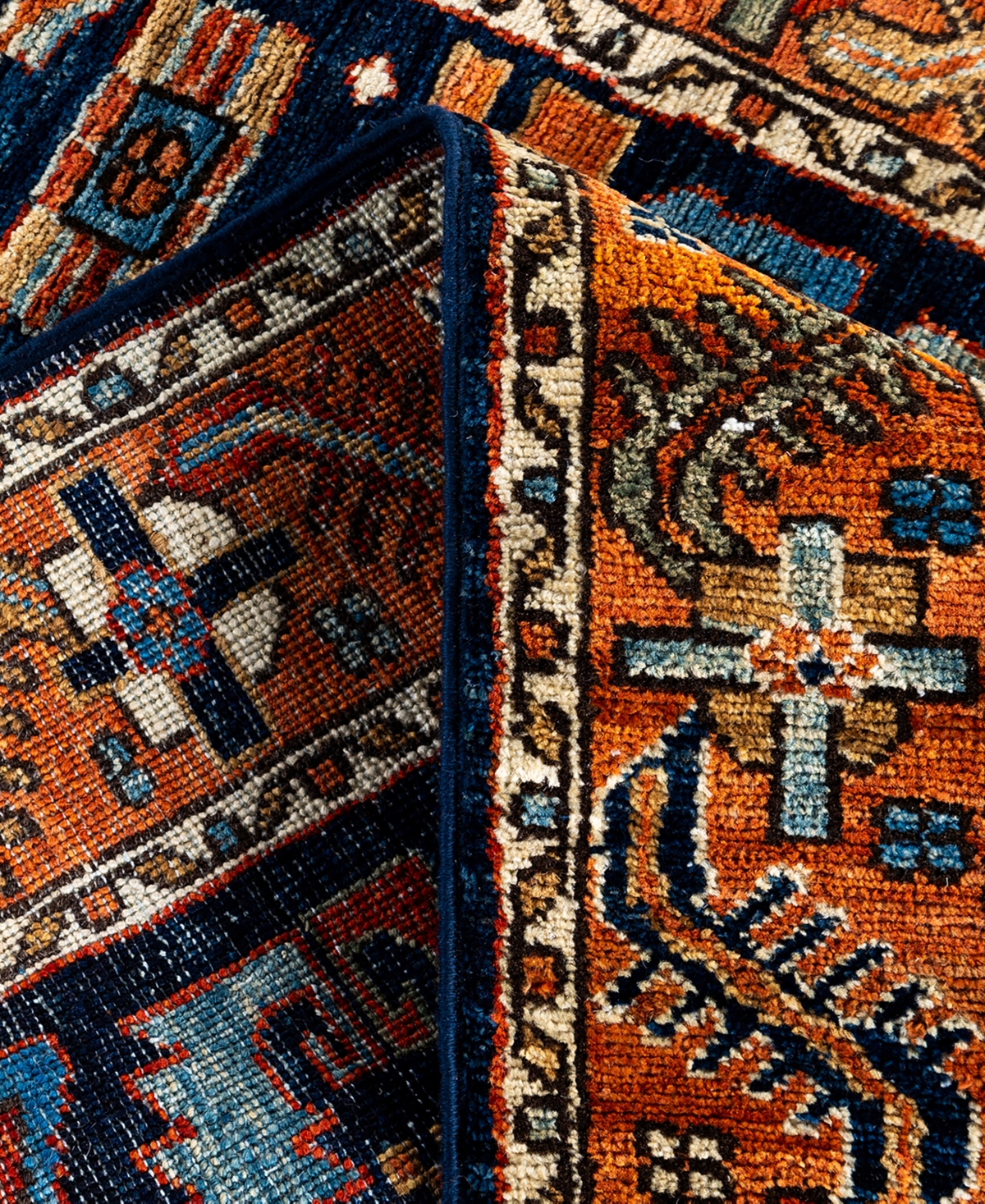 Adorn Hand Woven Rugs Serapi M1999 2'9"x9'10" Runner Area Rug In Blue