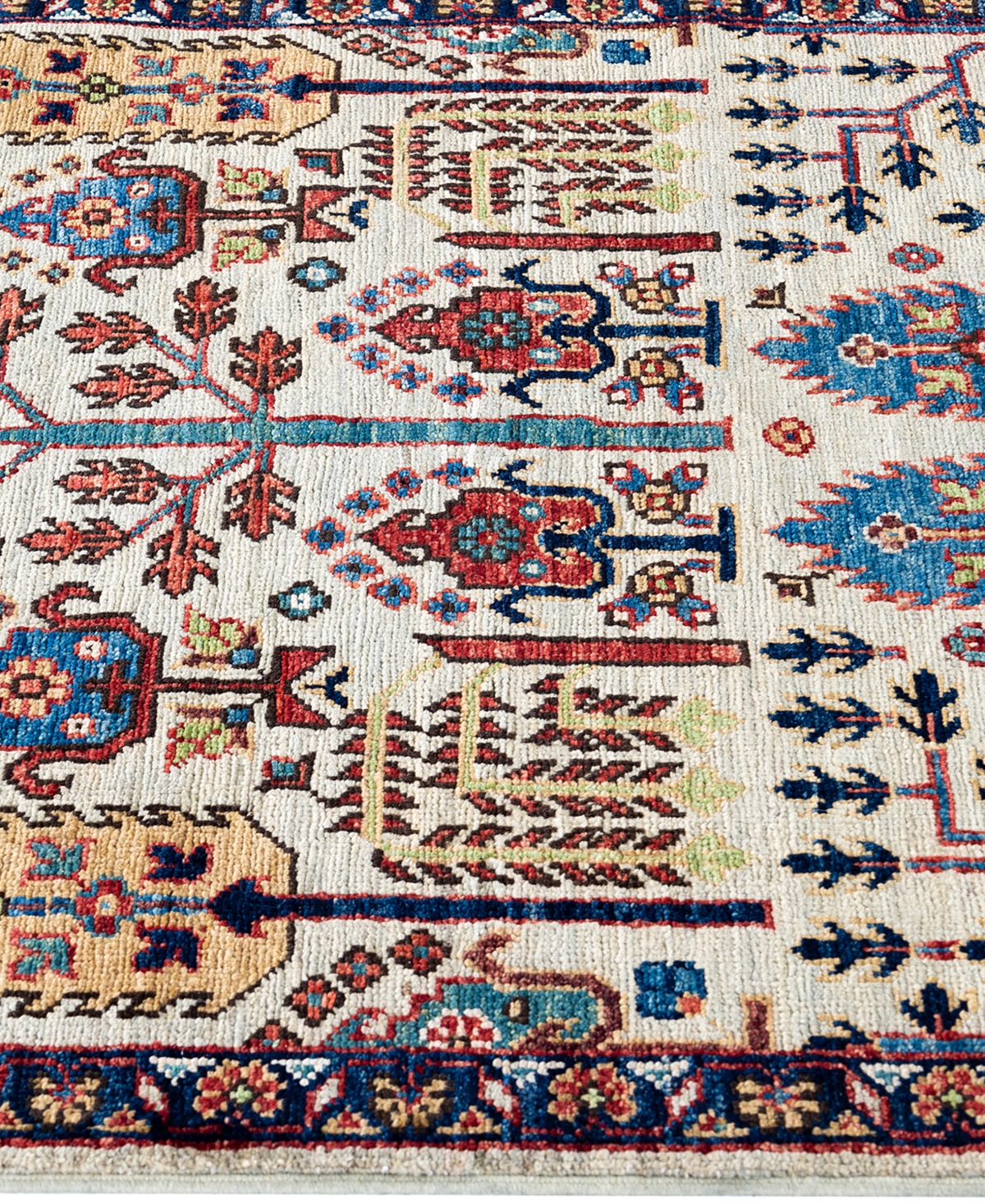 Adorn Hand Woven Rugs Serapi M1999 2'8"x8'1" Runner Area Rug In Light Gray