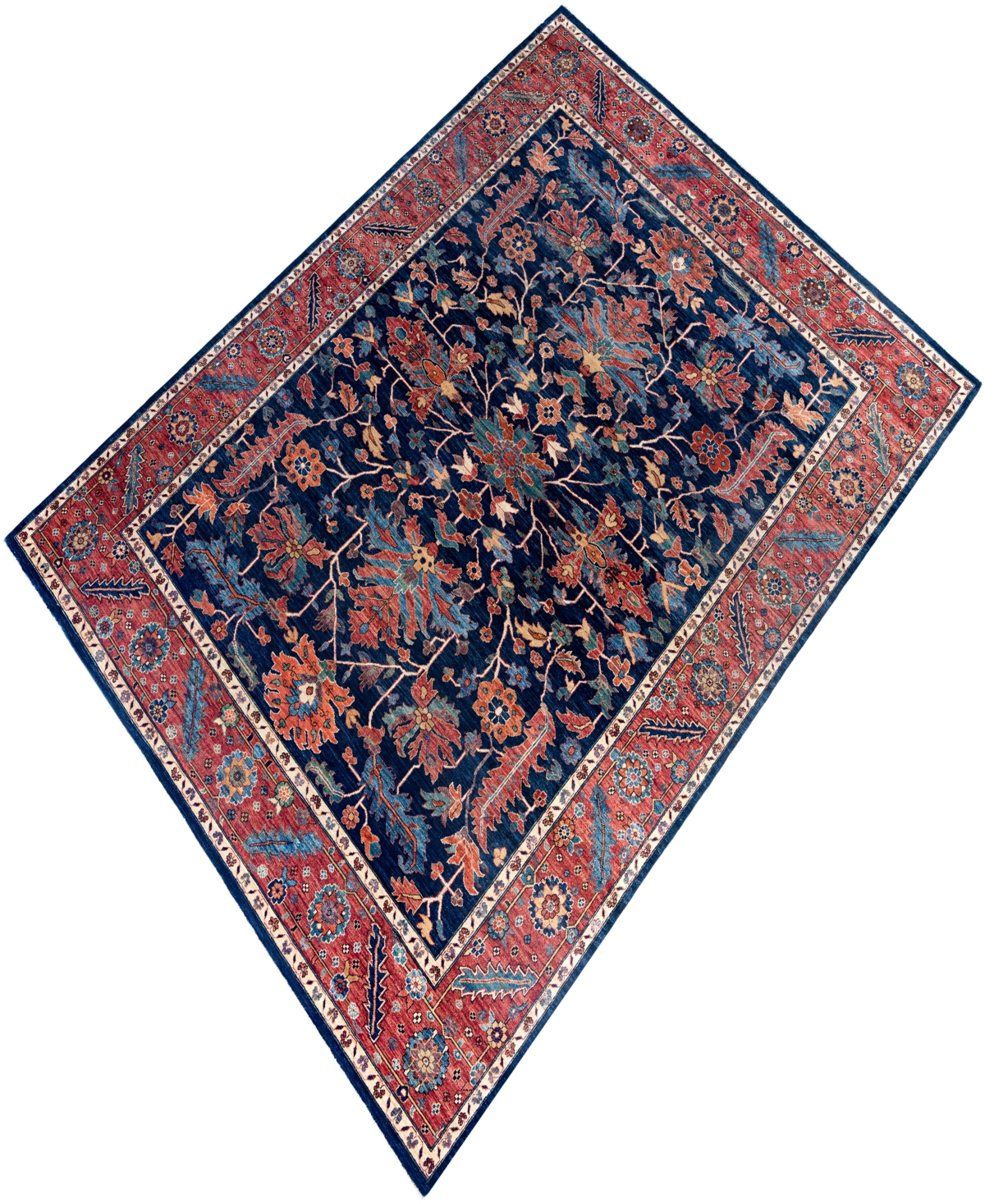 Adorn Hand Woven Rugs Serapi M1999 8'11"x11'9" Area Rug In Blue