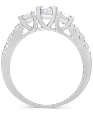 Diamond Three Stone Engagement Ring (1-1/2 ct. t.w.) in 14k White Gold