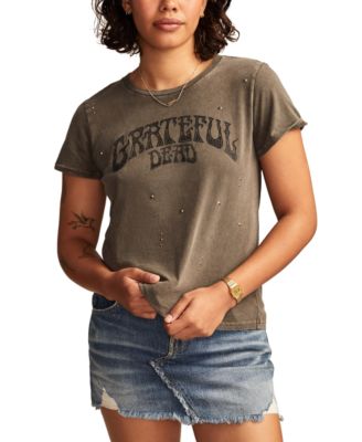 Lucky Brand - Women's Cotton Grateful Dead Embellished Logo Tee