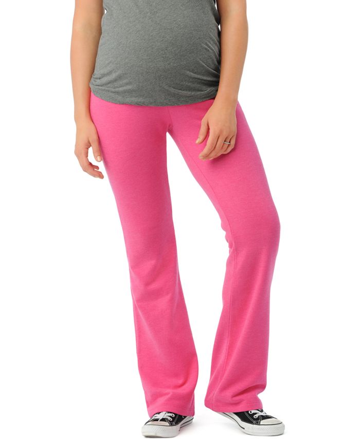 Maternity French Terry Bootcut Pants- Brown