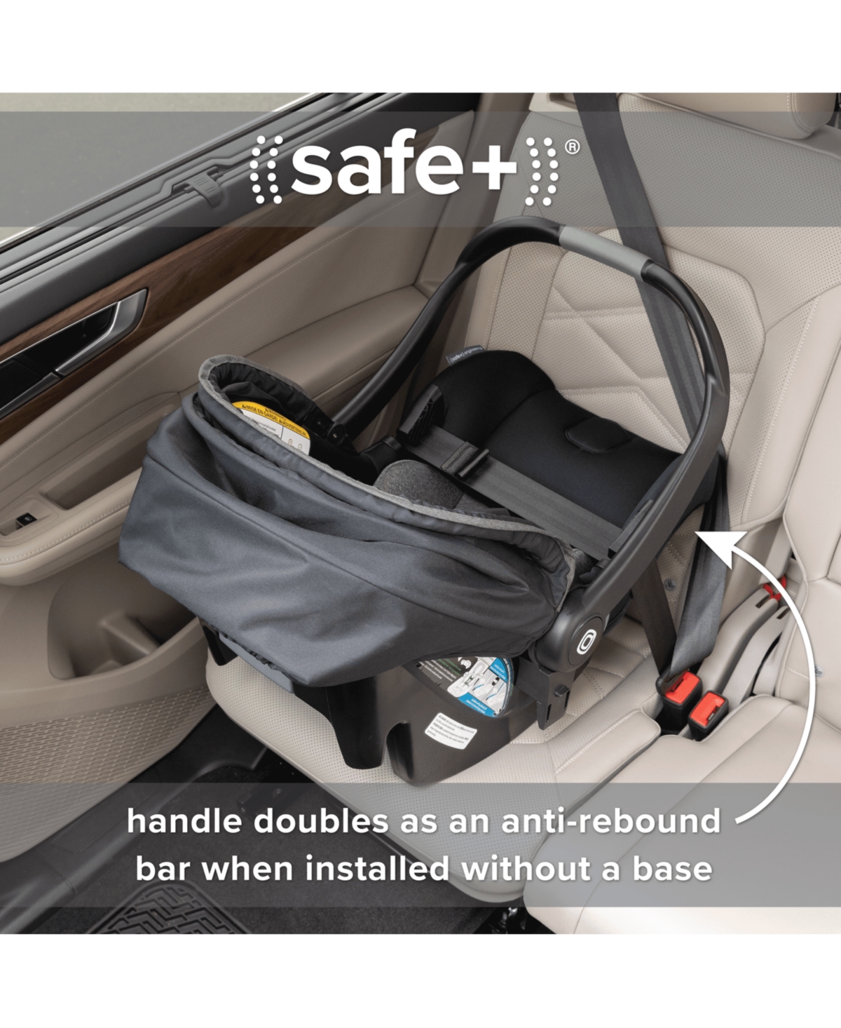 Diono Quantum 4 3-in-1 Travel System with LiteClik30 R SafePlus Infant Car Seat and Base, Gray Slate