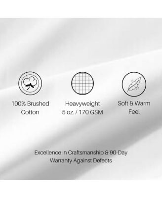 Heavyweight Flannel Sheet 3-Piece Set, Twin XL