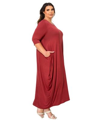 Plus Size Evelyn Bubble Hem Pocket Dress