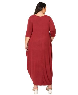 Plus Size Evelyn Bubble Hem Pocket Dress