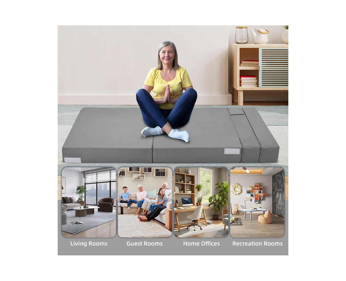 gaomon Folding Sofa Bed, Foldable Couch Bed with Pillow, Convertible Sleeper Chair Folding Sofa Mattress, Futon Floor Couch with Memory Foam Washable
