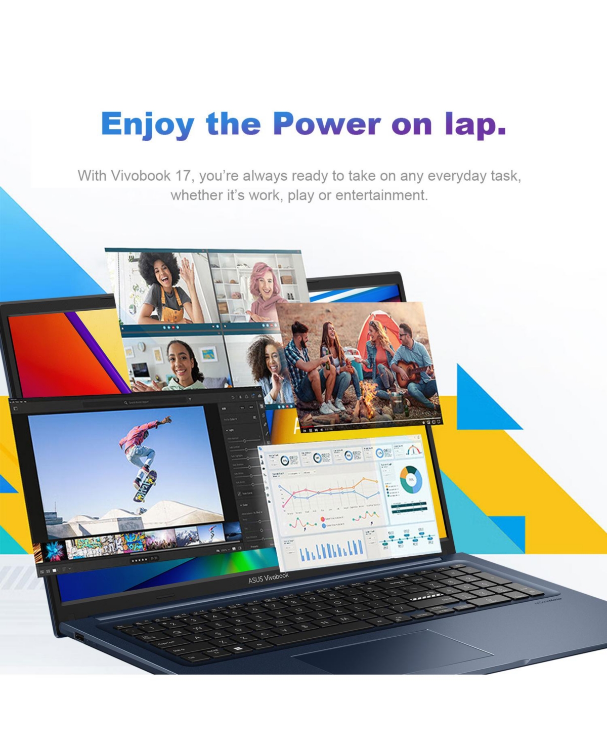 Asus Vivobook 17 Daily Traditional Laptop Intel Pentium Gold 8505 4GB Ram Intel Uhd Graphics 128GB Ssd Storage Windows 11 Home Fhd 60Hz