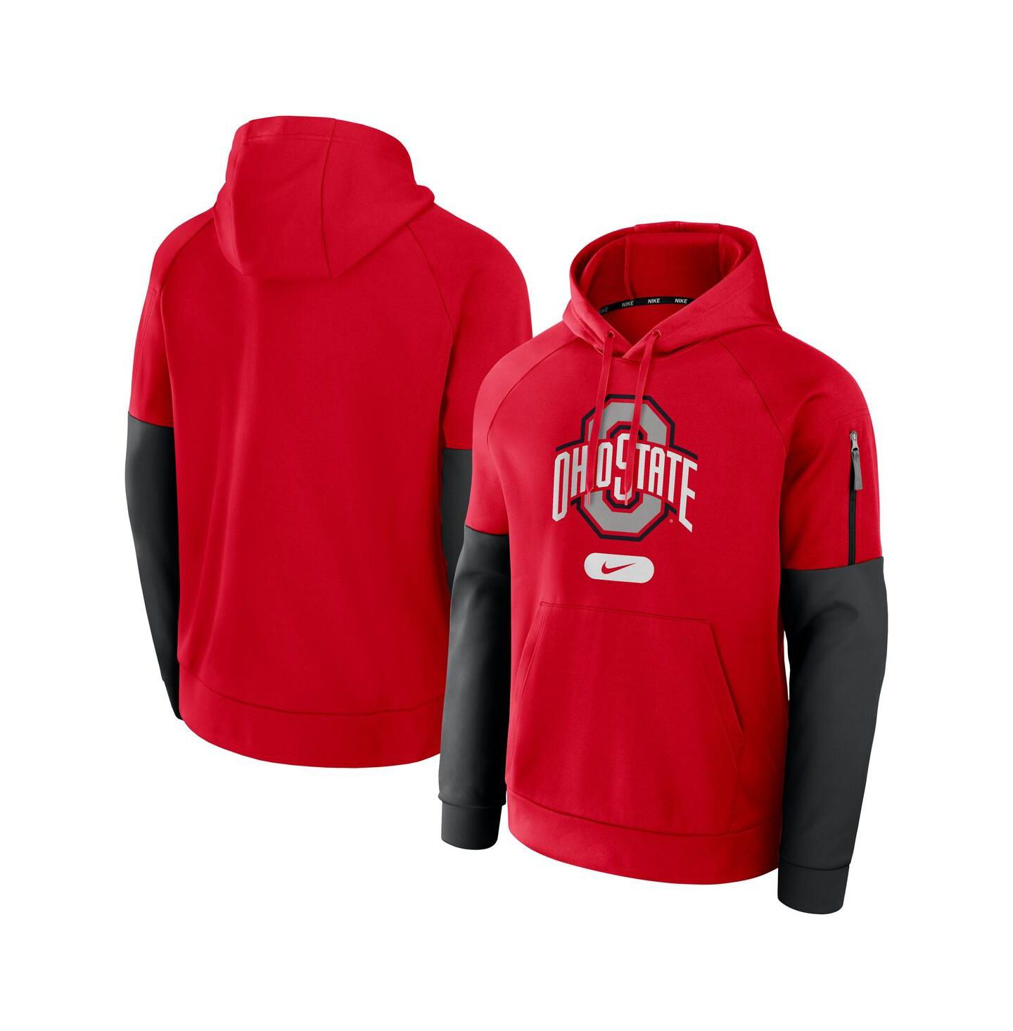 Мужское худи Nike Scarlet Ohio State Buckeyes Fitness Performance Pullover — фото 1