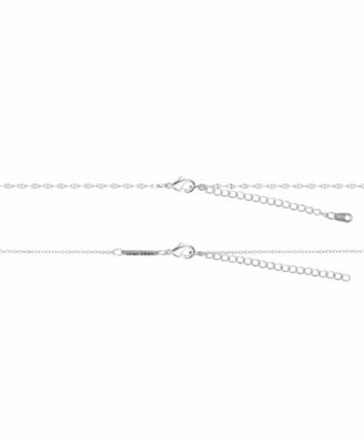 Mother of Pearl Horseshoe Layered Necklace and Cubic Zirconia Hoop Earring Set