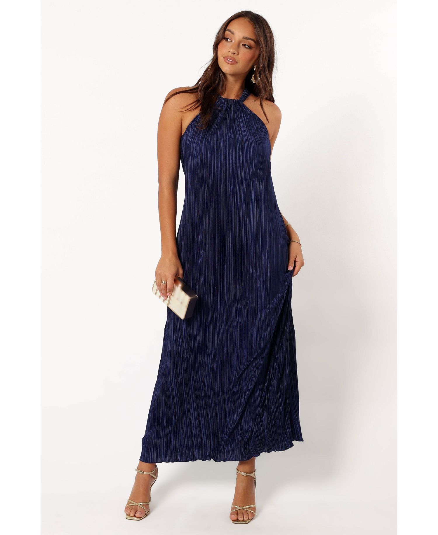 Women's Melody Plisse Halter Maxi Dress