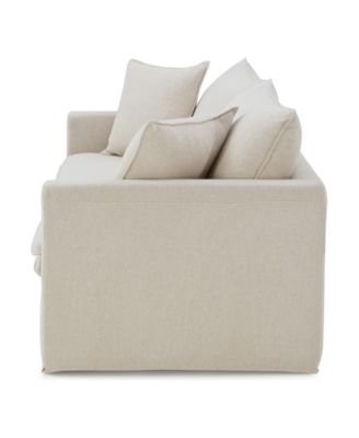 84" Linen Maddy Narrow Track Arm Sofa