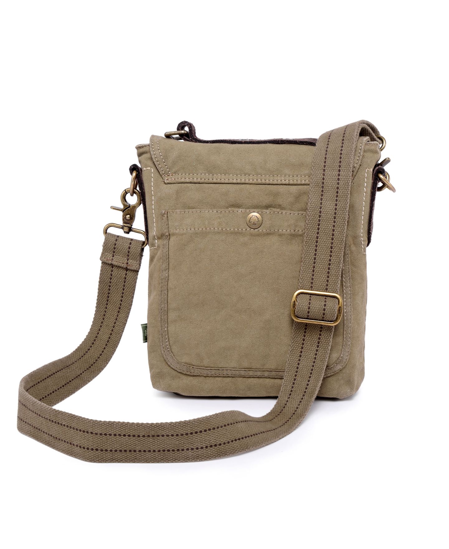 Женская сумка TSD BRAND Coastal Canvas Crossbody, цвет: Оливковый — фото 4