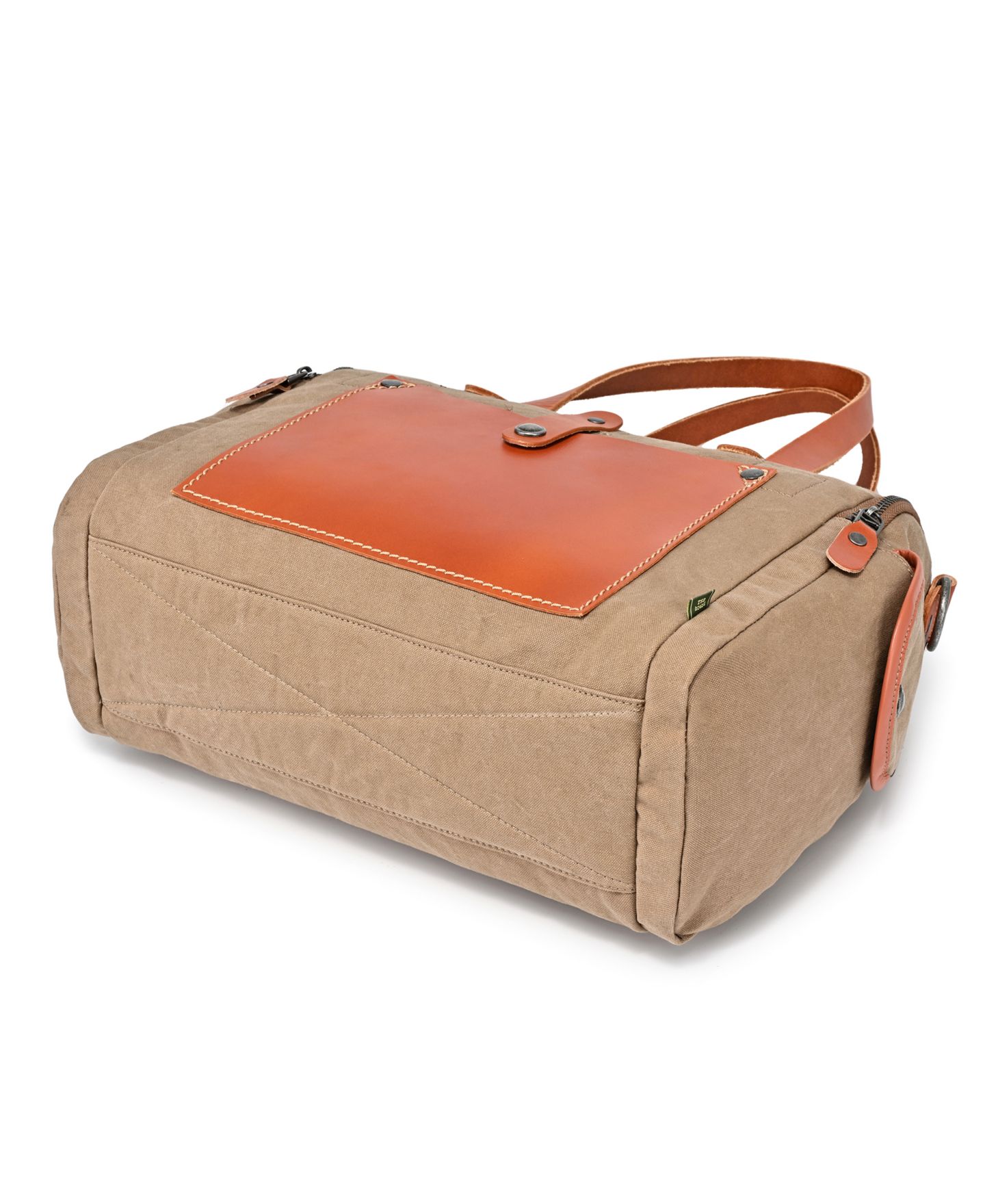 Женская сумка TSD BRAND Super Horse Large Canvas Satchel, цвет: Коричневый — фото 5