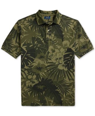 Polo Ralph Lauren Men's Big & Tall Palm-Camo Mesh Polo Shirt - Macy's