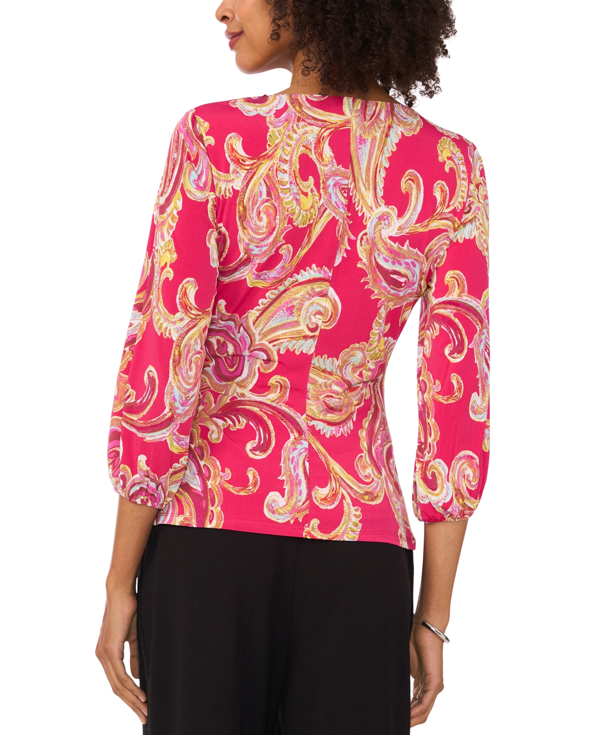 Vince Camuto Women's 3/4-Sleeve Wrap Top