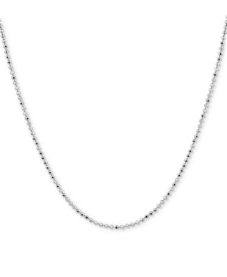 Faceted Bead Link Chain Necklace, 16" + 2" extender