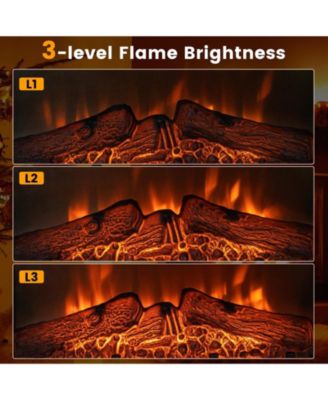18/23 Inch Electric Fireplace Inserted with Adjustable LED Flame-23 inches